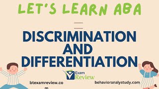 Response Differentiation and Stimulus Discrimination  ABA Terminology  RBT and BCBA Exam Review [upl. by Warfourd]