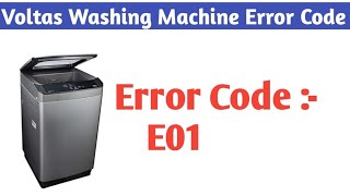 Voltas washing Machine Error Code  Voltas Washing Machine Error Code E01  Voltas Beko [upl. by Mahgem]