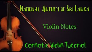 National Anthem of Sri Lanka violintutorial violinotes violinshorts violincover srilanka [upl. by Nelyag]