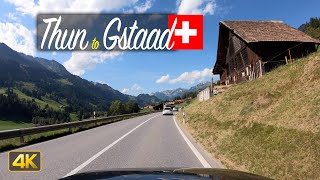 Drivers View Driving from Thun to Gstaad Switzerland 🇨🇭 [upl. by Nnylorac]