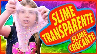 SLIME TRANSPARENTE COM BEADS CLEAR SLIME E CROCANTE CRUNCHY SLIME [upl. by Yetty]