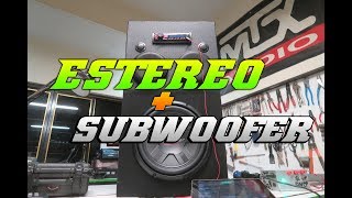 SUBWOOFER CONECTADO A ESTÉREO PIONEER  CAR AUDIO [upl. by Einnim]