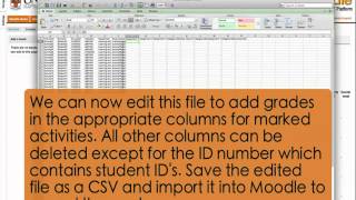 Exporting and importing marks in Moodle [upl. by Suedama103]