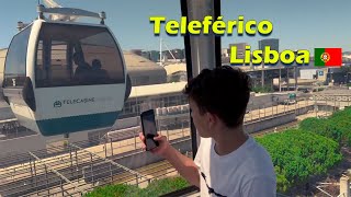 FIZEMOS UM PASSEIO DE TELEFÉRICO BEM LEGAL EM LISBOA  Telecabine Lisboa portugal [upl. by Wonacott688]