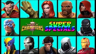 Marvel Contest of Champions All Character Specials Pt2 [upl. by Berky]