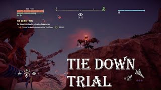 Horizon Zero Dawn Greatrun Hunting Grounds  Tie Down Trial [upl. by Huba]