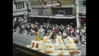 Rose Festival Parade Highlights on Film from 1950 Under the Big Top Portland Oregon in Color [upl. by Aneekal247]