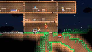 Lets Play  Terraria  8 Lava Moat [upl. by Bent]