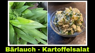 Bärlauch Kartoffelsalat Rezept cremiger Bärlauchsalat mit Kartoffeln und Schmand  Selbstversorgung [upl. by Leach]