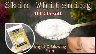 Skin Whitening 100 at Home with Kaolin Clay  Remove Dark Spots Blackheads Whiteheads Dark Skin [upl. by Rask526]