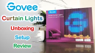 Govee Curtain Lights  Unboxing  Setup  Review  Great lights for Halloween amp Christmas [upl. by Nolly241]