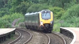 Tiverton Parkway Railway Station 220007 XC Voyager arriving at P2 on LATE 1S45 on 5th July 2024 [upl. by Ettennal]