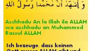 Glaubensbekenntnis auf Arabisch Schahada mit Deutscher Übersetzung Prophete MOHAMMD Islam 2020 [upl. by Ddahc793]