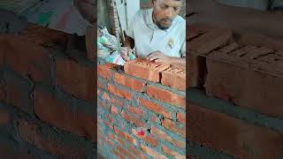 Brick wall making work shorts youtubeshorts brick [upl. by Adnamor805]