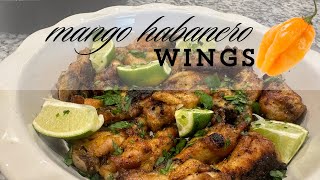 How to make the BEST Mango Habanero Chicken Wings  This was really GOOD [upl. by Ahoufe]