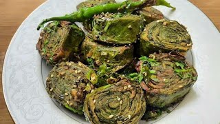 super delicious patrapatodcolocasia leaves snackstry itsuper healthy snacks no oil [upl. by Sang]