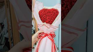 Blossom filled love bouquet DIY diy artist craft red heartbouquet fauxflowers flowerflower [upl. by Aynot]