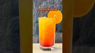 How to do a Tequila Sunrise 🍹easy at home method Recipe in the comments 👇 tequila cocktails [upl. by Palumbo]