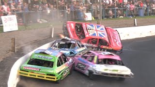 2024 National saloon stock car championship of the world  Cowdenbeath racewall 31824 [upl. by Rickie891]