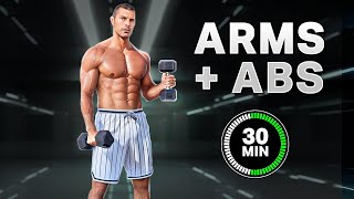 Effective 30Minute Arm amp SixPack Dumbbell Workout Sculpt Your Arms amp Abs at Home [upl. by Ky]