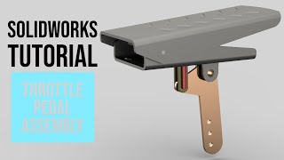 SolidWorks Tutorial 33 Throttle Pedal Assembly  Part 1 [upl. by Janek]