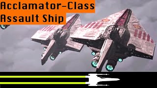 The AcclamatorClass Assault Ship The Republics Troop Hauler  Star Wars Canon Lore [upl. by Rovit]