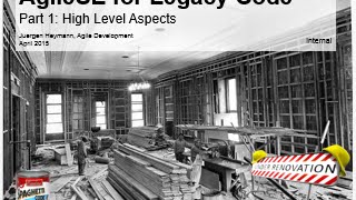 Applying agile engineering to legacy code  high level approach [upl. by Tekcirk798]