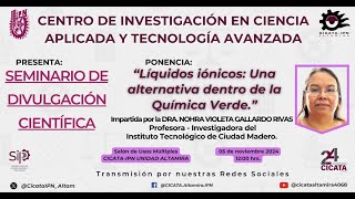 CICATAALTAMIRA PRESENTA SEMINARIO DE DIVULGACIÓN CIENTÍFICA B24IV [upl. by Asilrahc96]