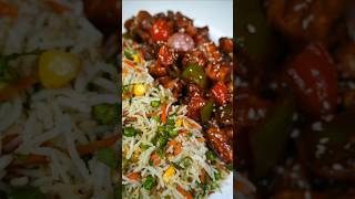 Fried Rice With Chilli Chicken shorts [upl. by Cirone]