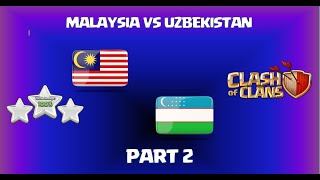 NCC Nation Clash Cup 2021 Malaysia vs Uzbekistan  Clash of Clan [upl. by Obie883]