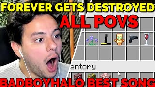 Badboyhalo Pranks Forever with a BANGER SONG with ALL POVS on QSMP Minecraft [upl. by Sirap442]