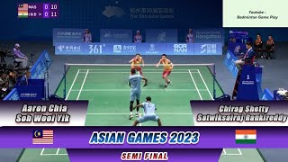 ðŸ‡²ðŸ‡¾âœ¨Aaron ChiaSoh Wooi Yik ðŸ†š ðŸ‡®ðŸ‡³âœ¨Satwiksairaj RankireddyChirag Shetty âœ¨ðŸ”¥asiangames2023  SF [upl. by Rangel531]