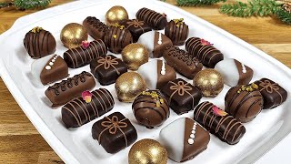 Christmas Chocolate Truffles with Milk SIMPLE Chocolate Truffle Recipe [upl. by Streeter46]