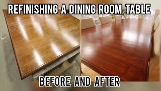 Refinishing a Dining Room Table  Furniture Restoration Repair How to  John Bear Woodworking [upl. by Annetta606]