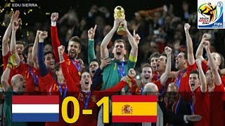 ⚽► España vs Holanda 10 FINAL MUNDIAL SUDÁFRICA 2010  Extended Highlights 11072010 [upl. by Leela]