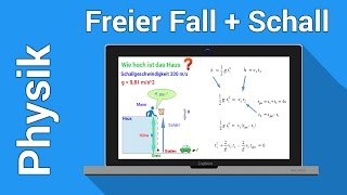 Der freie Fall  Physik Übung mit Schallgeschwindigkeit  Mechanik des Massenpunktes [upl. by Ecinreb]