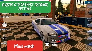 NISSAN GTR R34 Best Gearbox 1695hp  Car parking Multiplayer [upl. by Adin75]