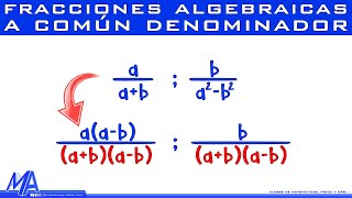 Convertir fracciones a Común Denominador [upl. by Amilas179]