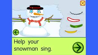 STARFALL Building Snowman and Snowman Song [upl. by Susi]