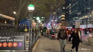 LIVE NYC  Bryant Park Winter Village  Sat 11924 [upl. by Dahcir]