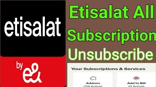 how to Check etisalat Sim Card Service  How to Unsubscribe Etisalat sim card Subscription 2024 [upl. by Lladnor]