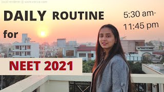 24 Hour Productive Routine  Morning to Night  NEET 2021 [upl. by Holcomb]