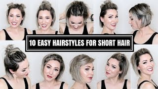 10 EASY HAIRSTYLES FOR SHORT HAIR  CHLOE BROWN [upl. by Naro988]