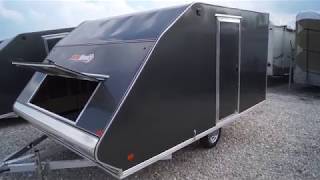 2018 SNOPRO 101x12 Hybrid Aluminum Enclosed 2 Place Snowmobile Trailer with Extreme Weather Package [upl. by Mordy]