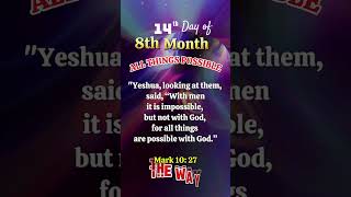 THE WAY AND THE WORLD TODAY 1 IMPOSSIBLE WITH MEN NOT WITH GOD 1 TRUTH FOR YOU ALL [upl. by Kinny675]