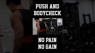 PUSH AND BODYCHECK gym motivation gymlife chestdayworkout shorts short 쇼츠 [upl. by Ikik62]