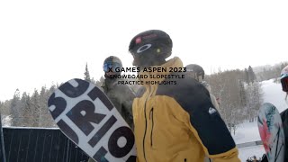 X Games Slopestyle Practice RAW TAPES  X Games Aspen 2023 [upl. by Chemosh]