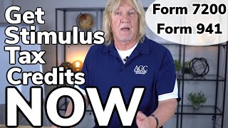 Get Your Stimulus Tax Credits NOW  Form 7200 and Payroll Tax Form 941 [upl. by Heyer22]