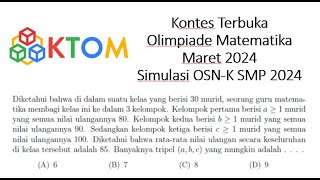 Soal 20 KTOM Maret 2024  Simulasi OSNK SMP 2024 [upl. by Ainivad512]