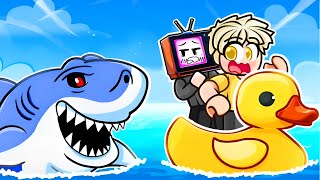 SHARK BITE with TV WOMAN in Roblox [upl. by Jenn58]